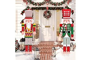 2 Pcs Christmas Nutcracker Yard Sign With Stakes - Large Christmas Yard...
