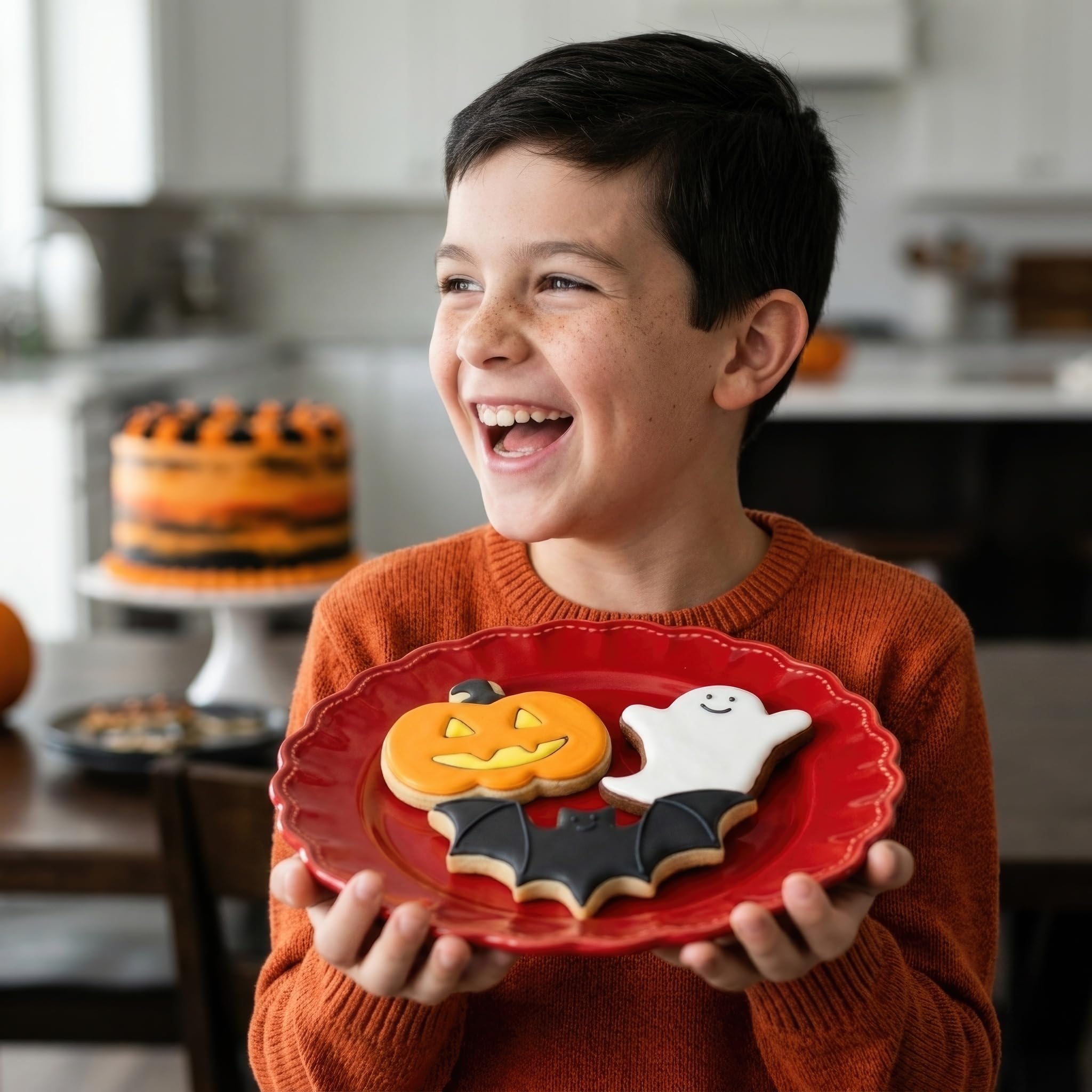 Halloween 3-Pc. Set Made in USA by Pumpkin, Ghost, Bat