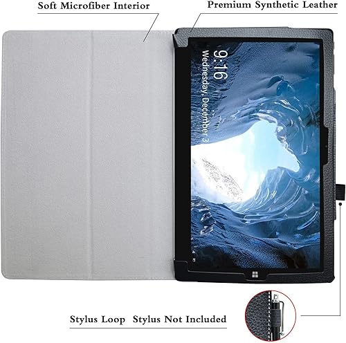 Miniatura 4 de Bige Funda para CHUWI Ubook de 11.6", funda de piel sintética con soporte plegable de 2 pliegues (no compatible con CHUWI UBook X 12 pulgadas