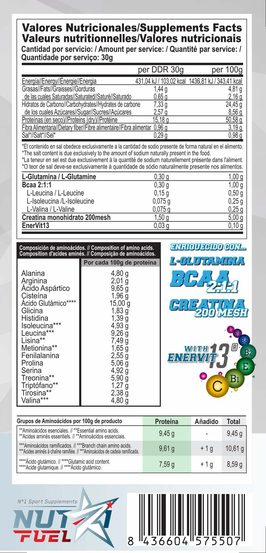 Proteína Whey Sabor ChocoMani White – Creatina + BCAA + EAA + Glutamina – Suplemento Deportivo – 2 kgAlta Energía, Recuperación Muscular, Suplemento Deportivo, Para Gym Fitness