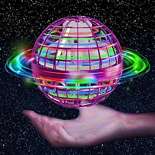 Dhapy 2025 Flyin g Ball Orb Toys,360° Hover Bal l Boomerang Flying Orb,UFO Smart Sensor Flying Ball,Magic Flying Bal l Boys Girls Toys, Kids Gifts,Aged 6 7 8 9 10 11 12 Year(Rose Red)
