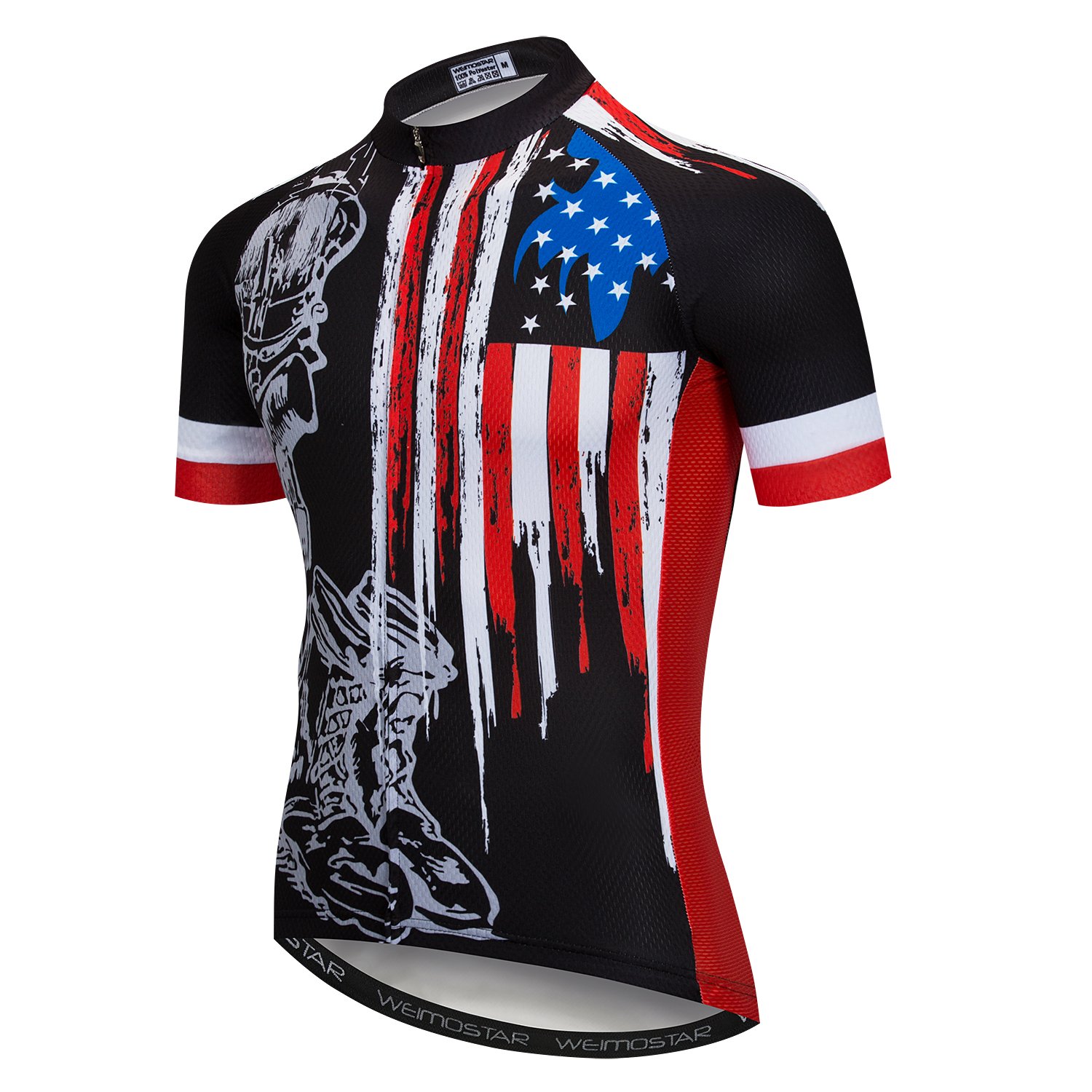Cycling Jersey Riding Men Bike Bicycle Shirt Top Outdoor Sportswear with 3 Rear Pocket USA