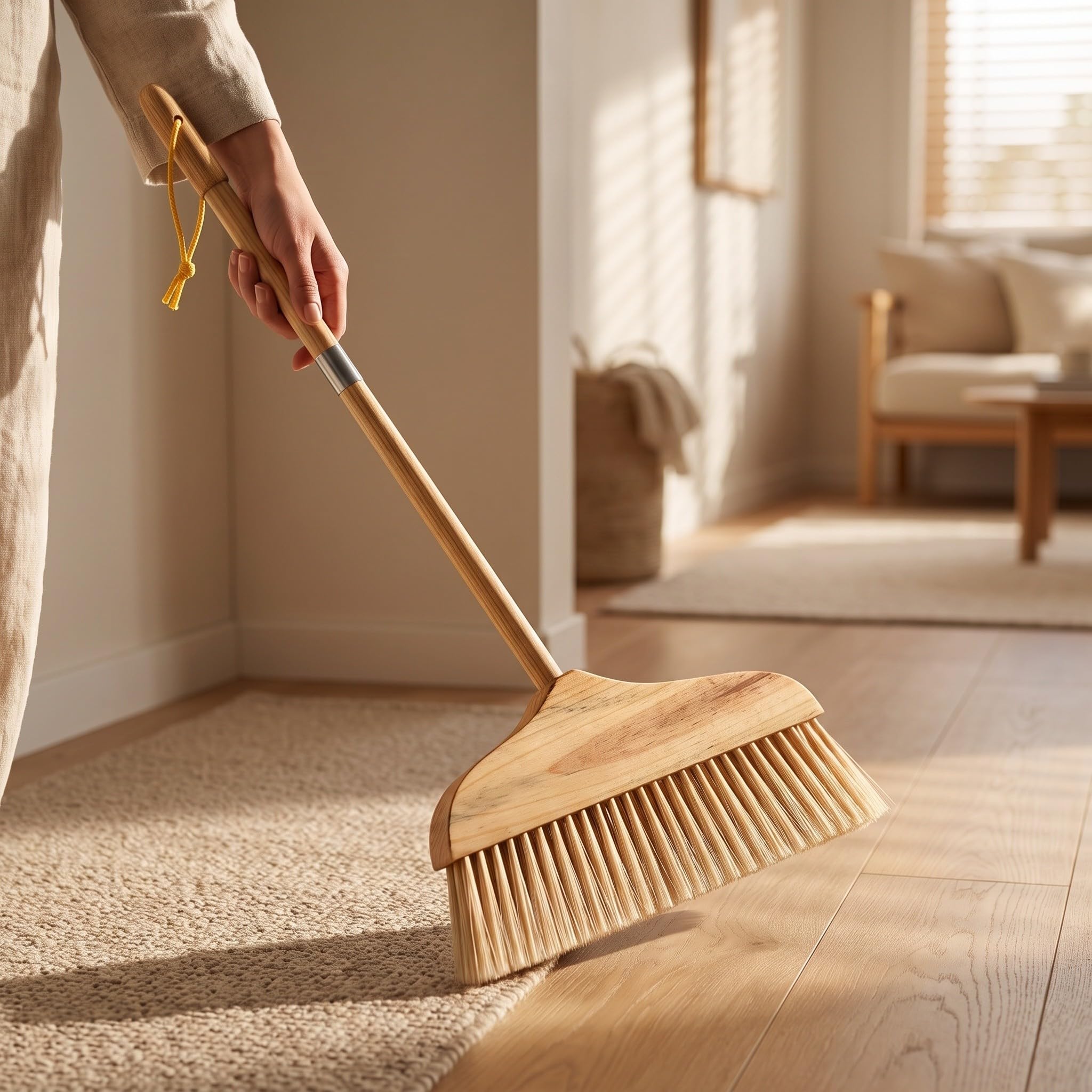 Didiseaon Scopa per pavimenti in legno con setole morbide, adatta per