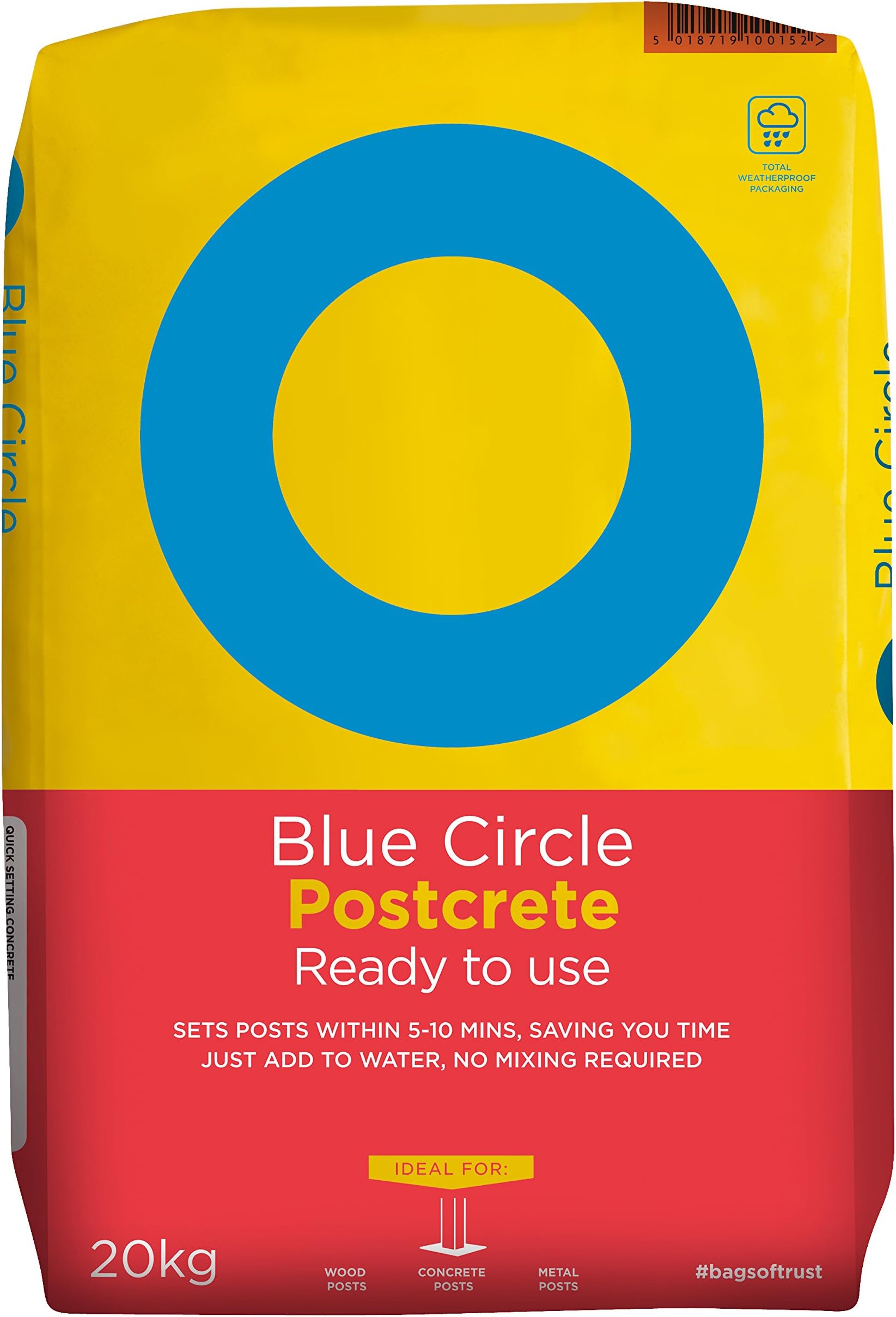 Blue Circle Postcrete 20 Kilogram Bag Fence Post Concrete