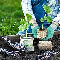 Vista 7 de WORKPRO Aluminum Garden Tool Set, 4PCS Heavy Duty Hand Garden Tools with Box Include Trowel, Rake, Pruner, Garden Gloves, Floral and Insect