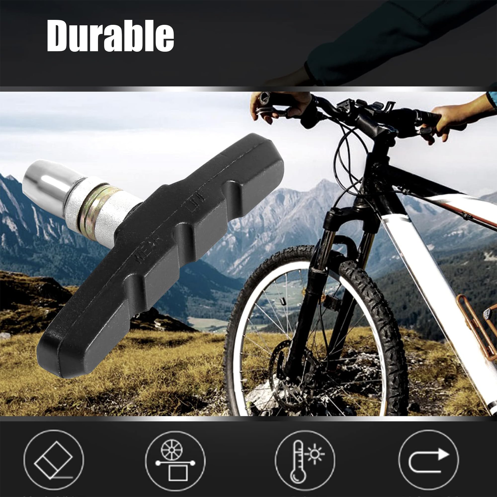 Dokeno 2 Paires Patin De Frein Vélo, Plaquette De Frein V