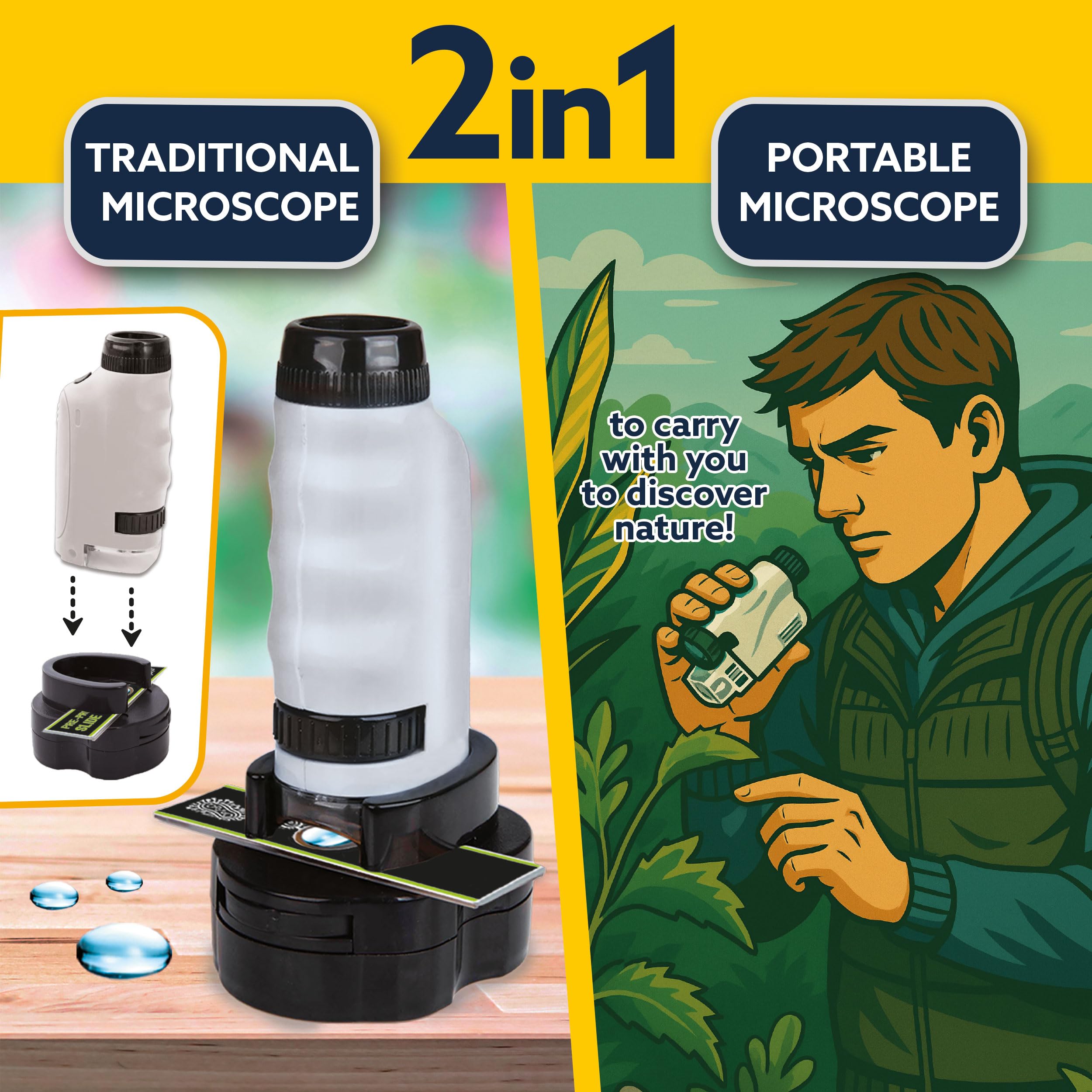 Microscope Portable - I'M A GENIUS - Grossissement puissant