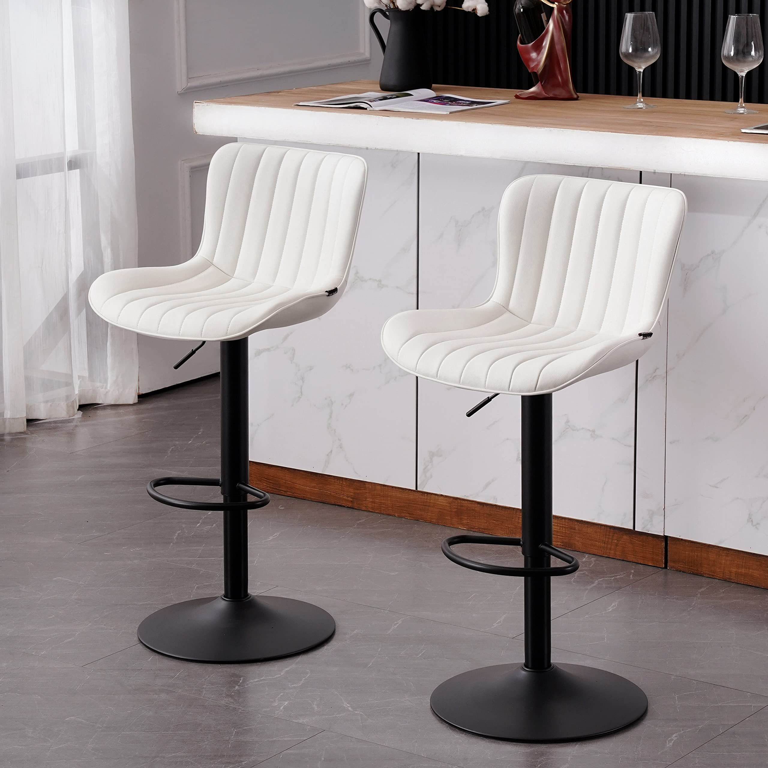 Younuokecounter Height Bar Stools For Kitchen Island 24 Inch Metal