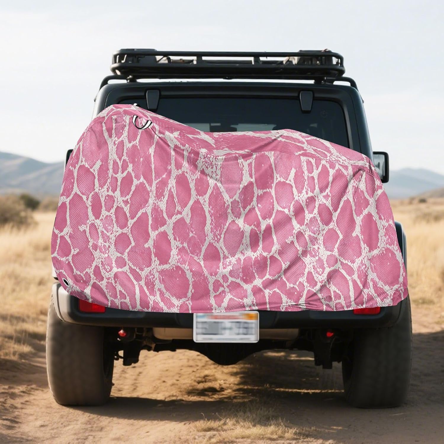 ALAZA Pink Snake Print Bike Cover Waterproof Outdoor Ebike Bicycle Covers Tarp Protection for 1/2 Bikes, Sun UV Dust Wind Proof
