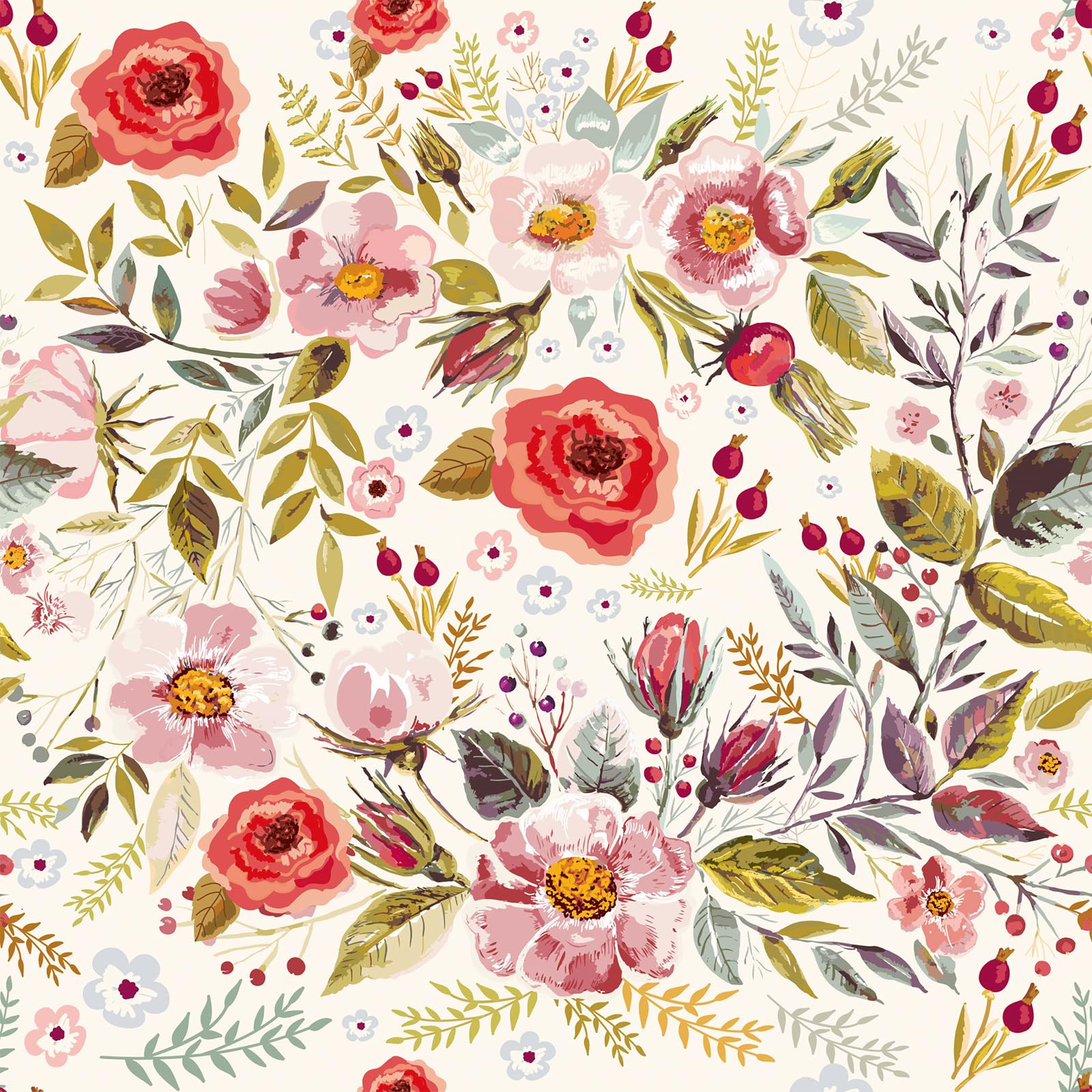 Papier peint amovible floral pour rénover tiroirs et murs sans abîmer