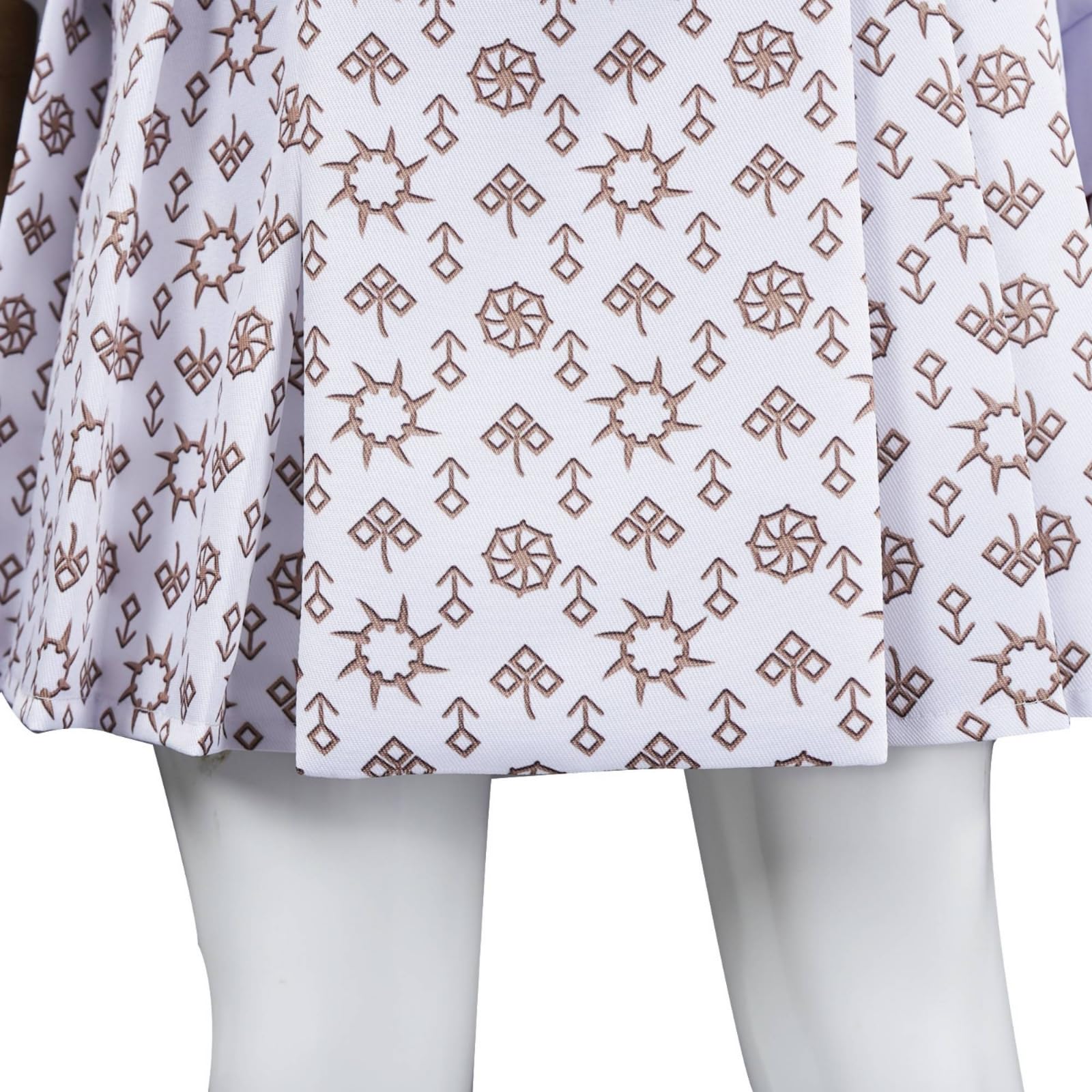 3 Pezzi Costume da Costume a Tema Gonna Collo Alto Vestito da Cosplay Morbido Gonna a Pieghe per Cosplayer, Feste in Maschera, Halloween