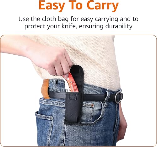 Miniatura 5 de Tienda Basics Cuchillo utilitario plegable, cuerpo de aluminio ligero