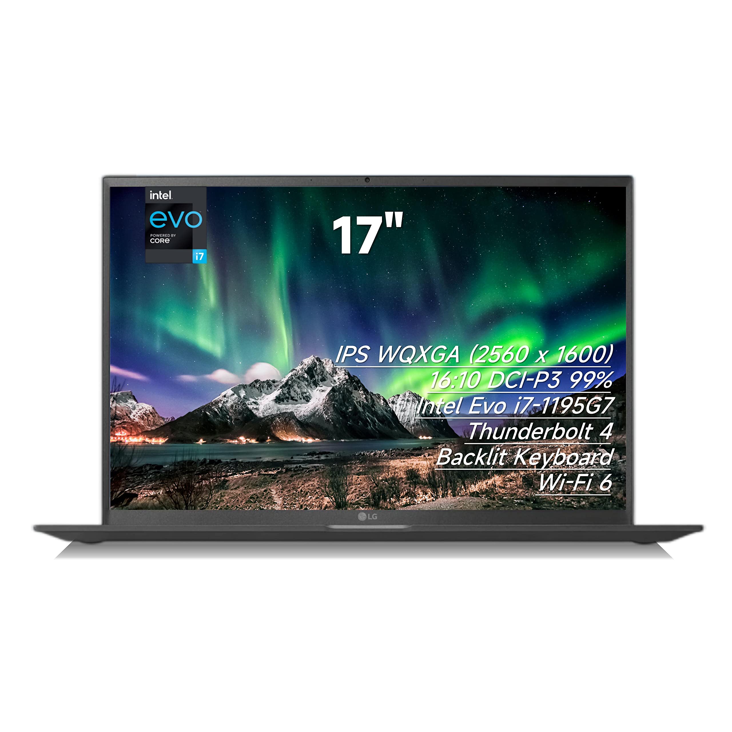 Amazon Com Ultra Light Lg Gram 17 Laptop 17 Ips Wqxga 2560 X 1600 16 10 Dci P3 99 Display Evo I7 1195g7 Thunderbolt 4 Iris Xe Graphics Backlit Kb Long Battery Life Wi Fi 6 16gb Ram