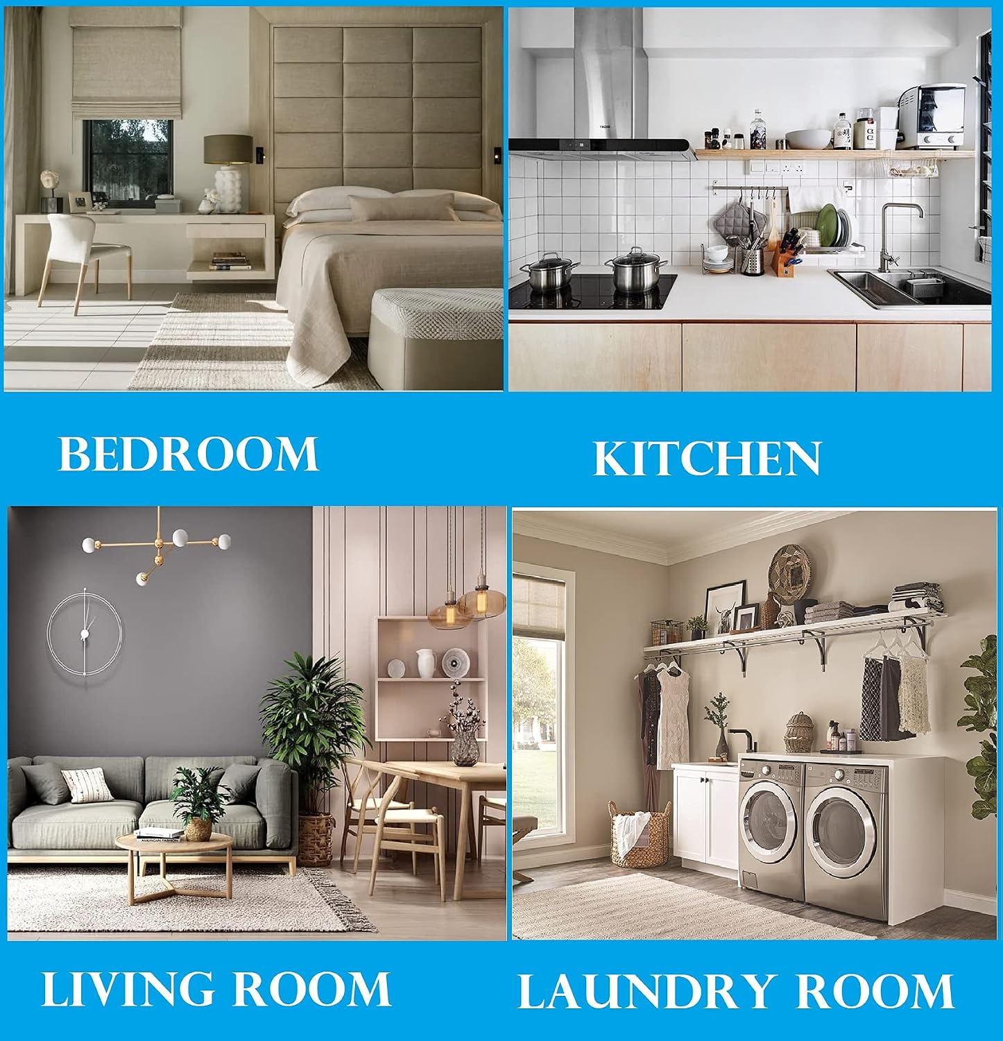 Adhesive Hooks, Wall Hanger Towel Hooks Heavy Duty Hooks for for Hanging Coat, Hat,Towel Robe Hook Rack Wall Mount- Bathroom and Bedroom 4-Packs