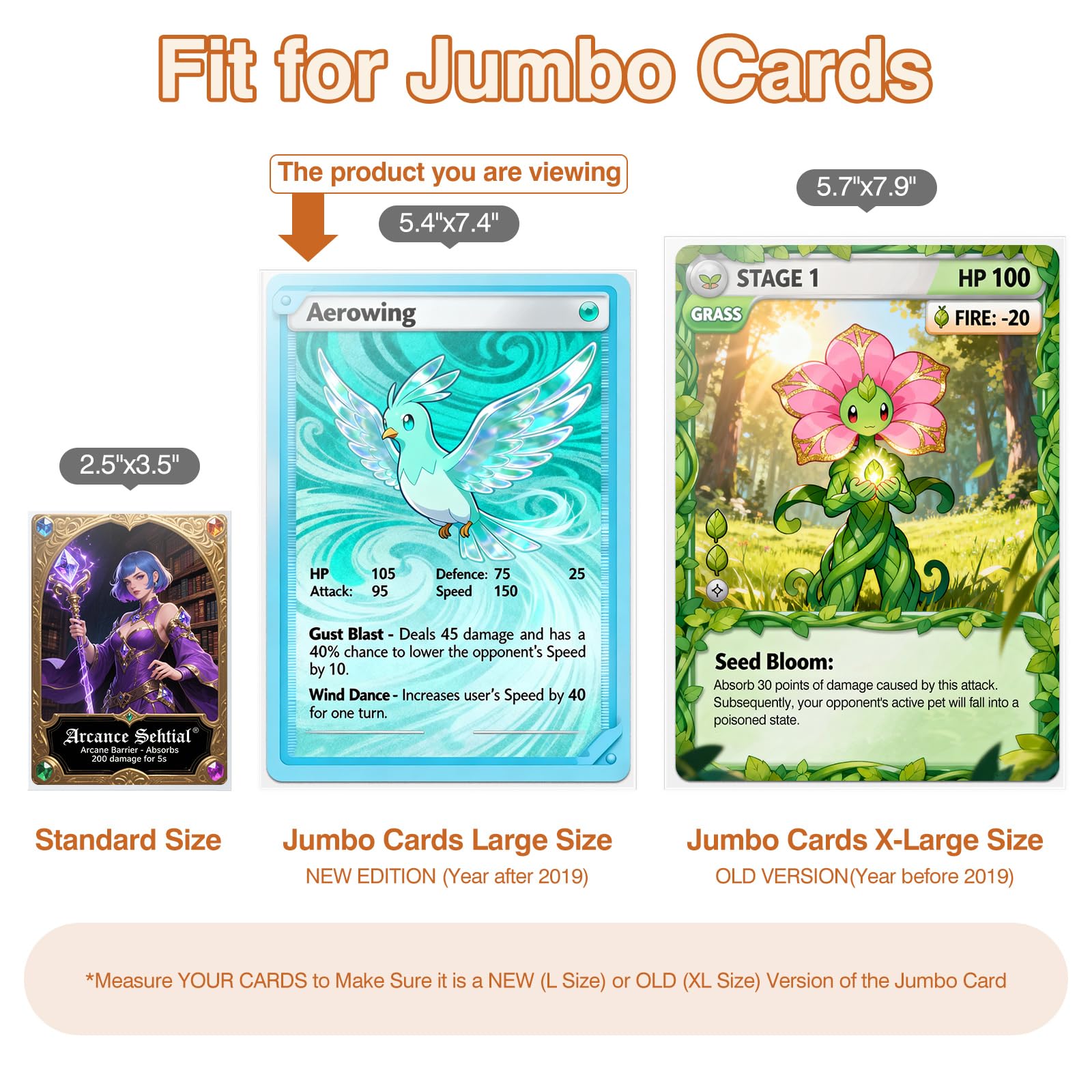 jumbo card sleeve and top loader Jumbo XL Oversized Card Sleeves (50) main image 0