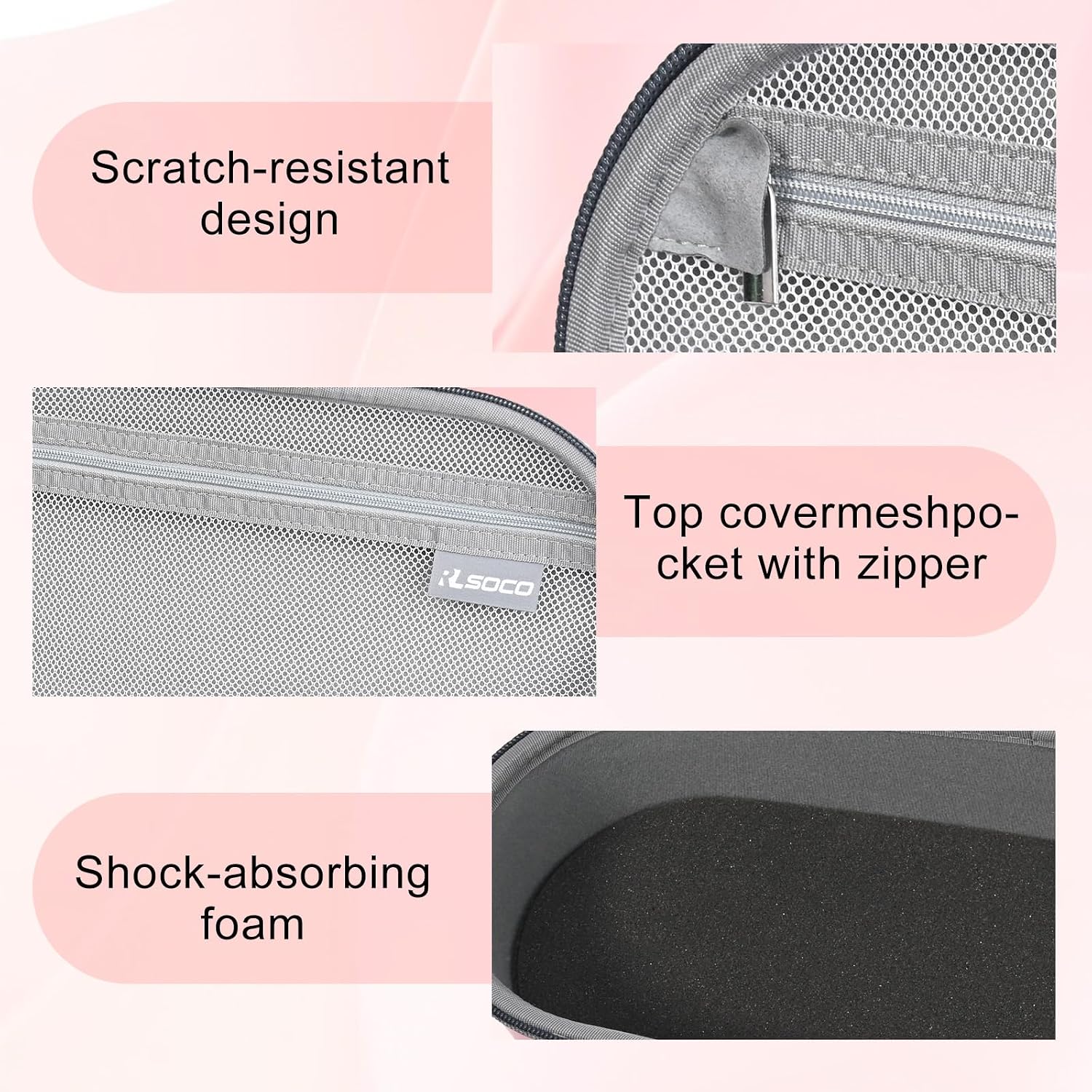 RLSOCO Carrying Case for Dyson Supersonic Travel Hair Dryer HD19 - Pink (Case Only)