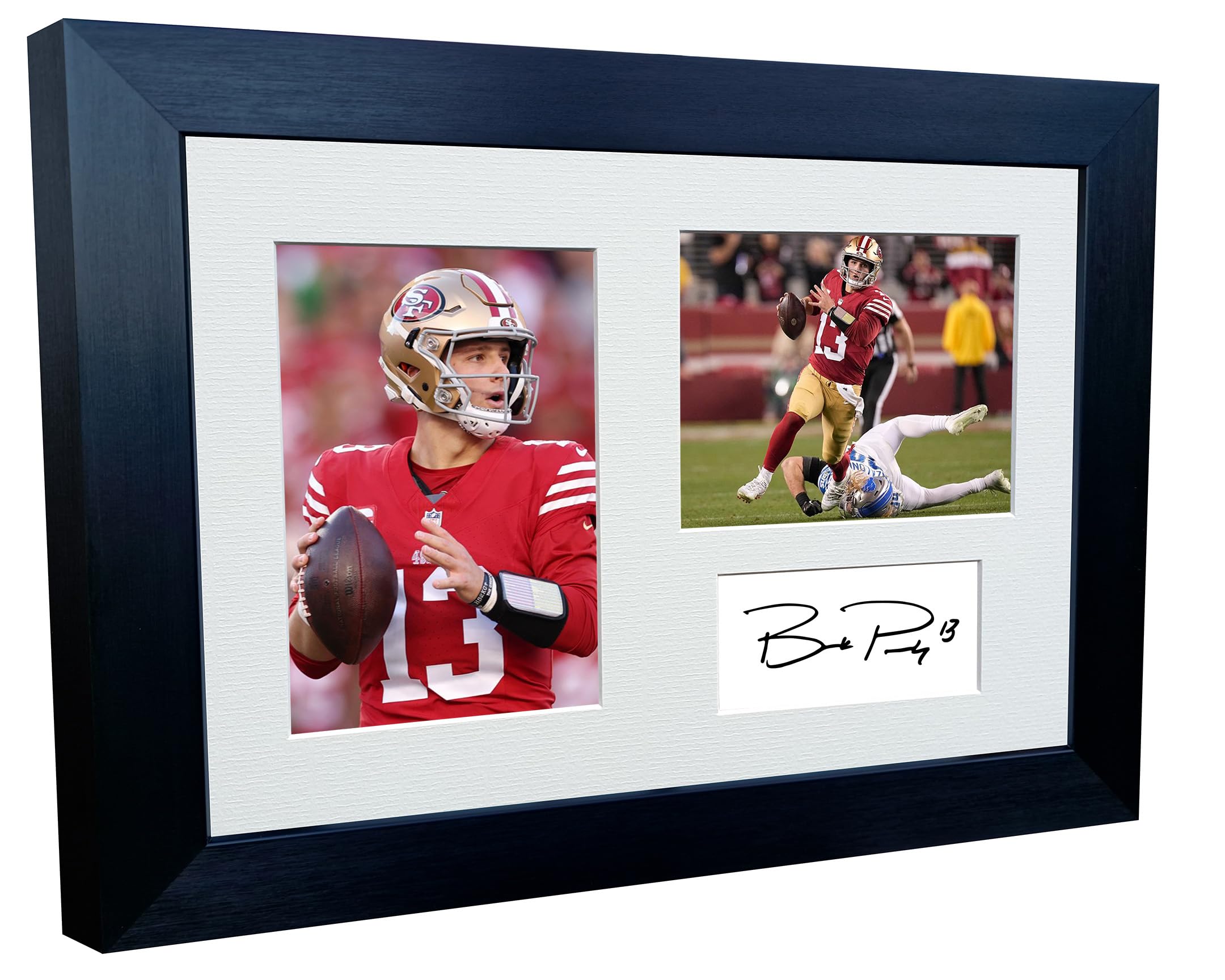 Brock Purdy San Francisco Super Bowl Autographed Signed 12x8 A4 Photo Photograph Picture Frame Football Poster Gift