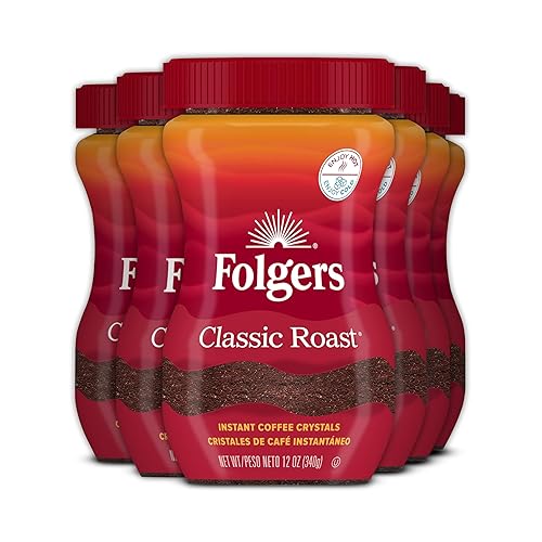 Folgers Café instantáneo Classic Roast, 12 onzas (paquete de 6)
