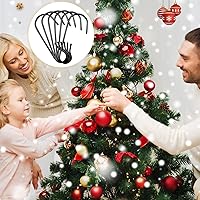 Vista 5 de Hotop 240 piezas de ganchos para adornos de Navidad, ganchos negros para adornos, ganchos de alambre de metal doblables para colgar con caja