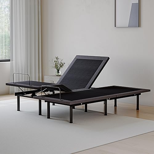 Miniatura 20 de Base de cama ajustable Queen con control remoto inalámbrico + colchón de espuma viscoelástica de gel Queen de 12 pulgadas cama en una caja,