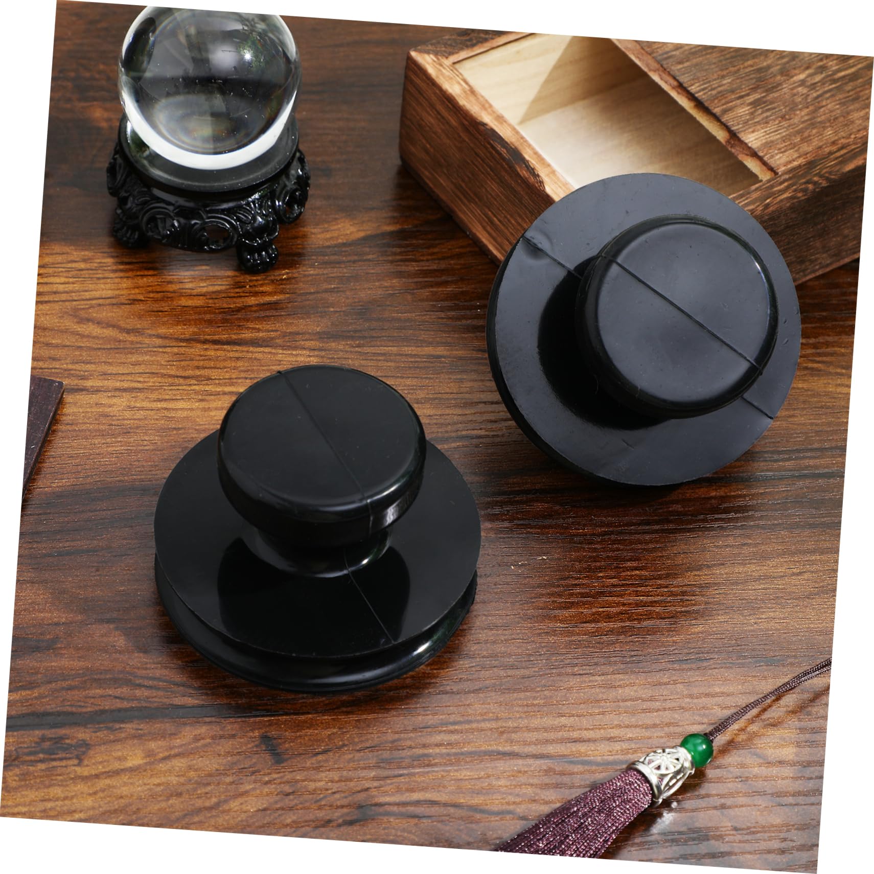Toyvian 4 Pièces Bol De Bodhisattva Accessoires De Bijoux Poignée De Décoration Poignée De Bol De ée De Sonore Bouddha Ventouse Haut-parleurs Portable Caoutchouc