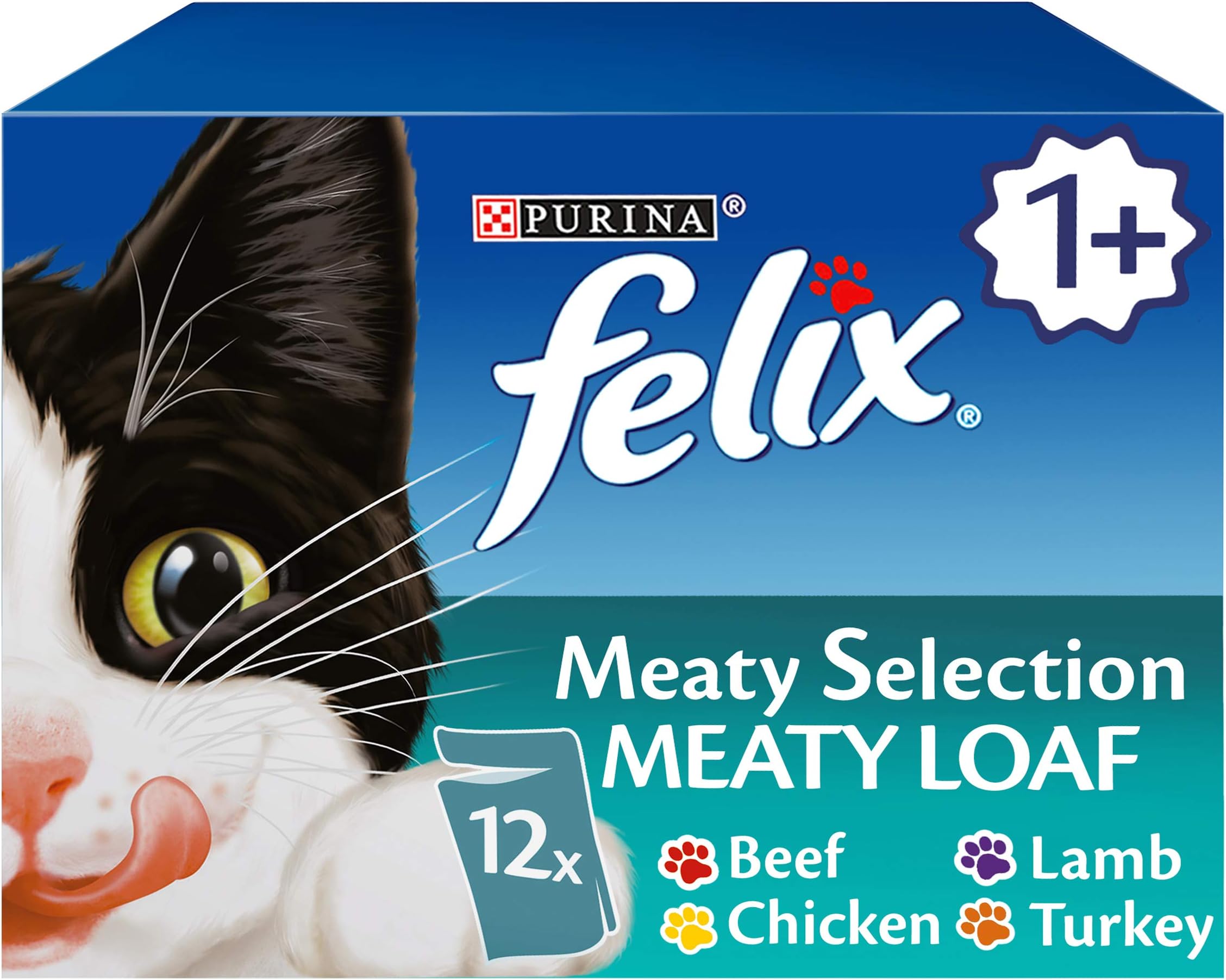 Felix Meat Selection Meaty Loaf Adult Wet Cat Food, 12 x 100g
