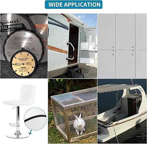 Miniatura 7 de Protector de borde de goma de 10 pies9.8 ft, protector de borde de puerta sin adhesivo, tira de sellado de borde en forma de U con clips de metal