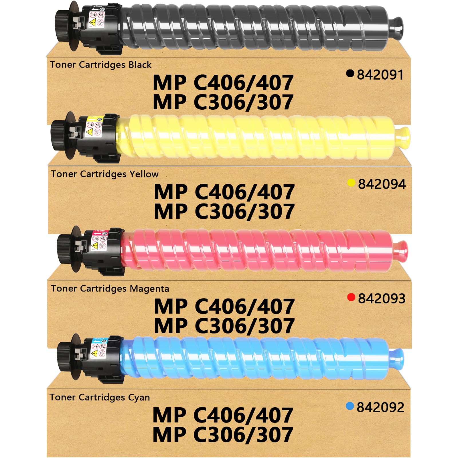 MPC406 Toner Cartridge 4 Pack Replacement for