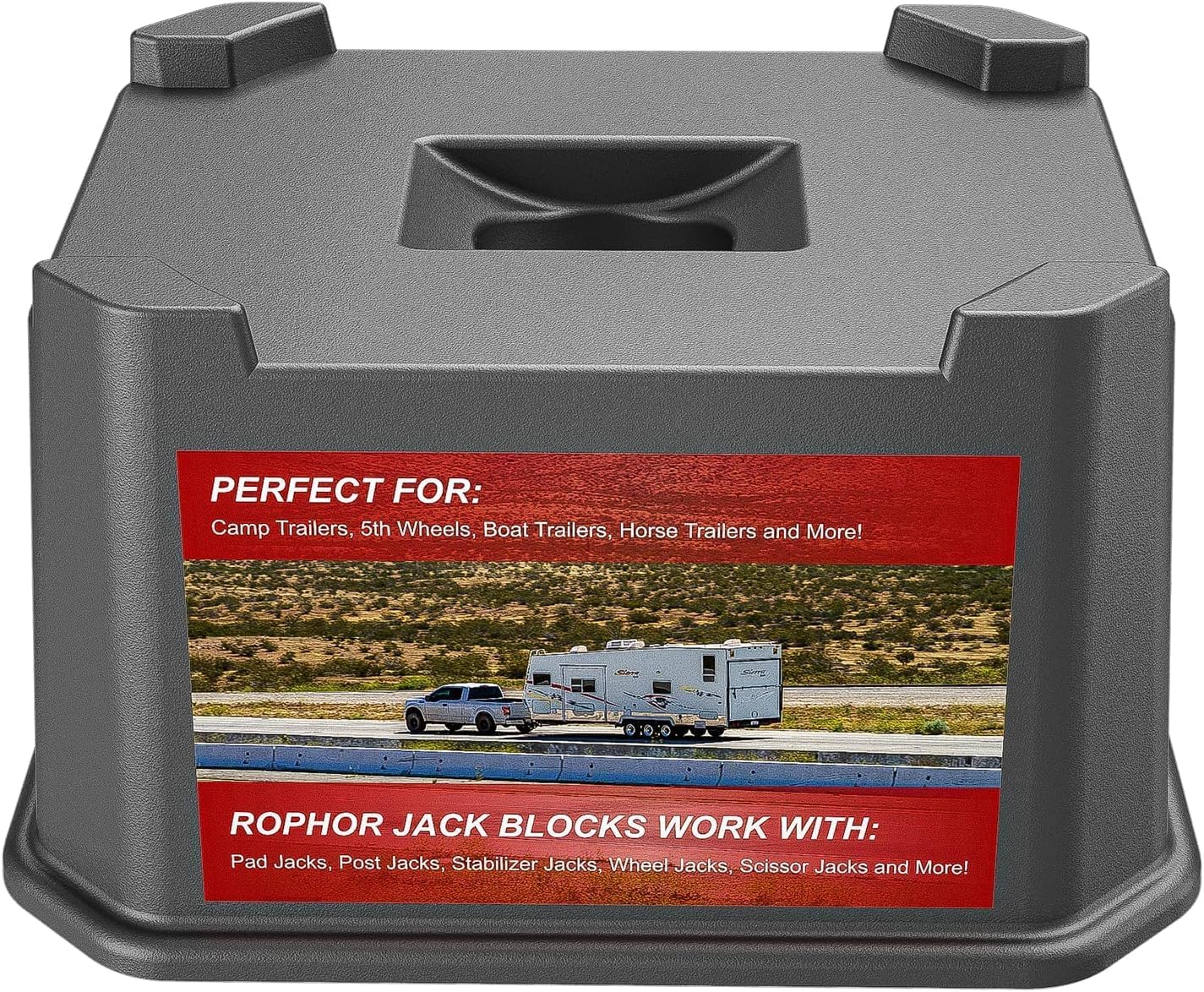 2pc Upgrade 15000lbs Trailer Jack Block Stabilizer Blocks Levelers For - View #5