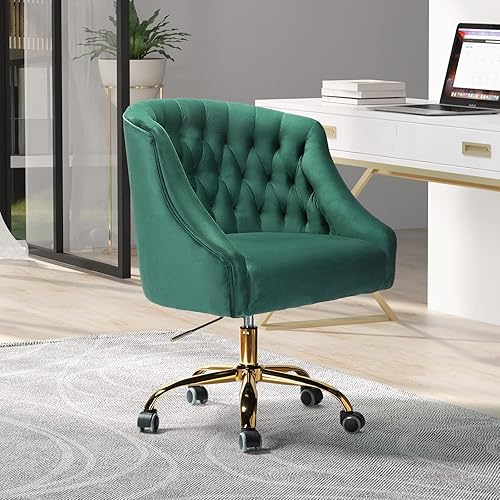 Silla de escritorio copetuda de terciopelo