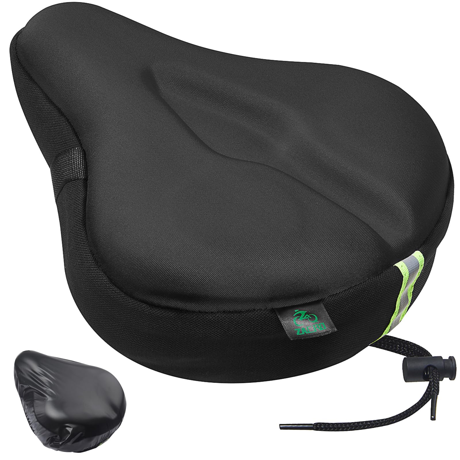 Zacro Exercise Bike Seat Cushion Cover - Gel Padded Bike Seat Cover for Men Women Comfort, Extra Soft Exercise Bicycle Seat Compatible with Peloton, Outdoor & Indoor