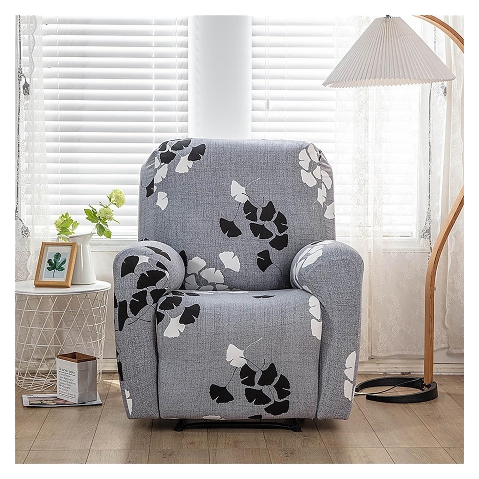 1/2/3 Seater Recliner Sofa Seat Covers Fabric Stretchy 4/6/8-Pieces Couch Slipcover Armchair Cover Non-Slip Furniture Protector