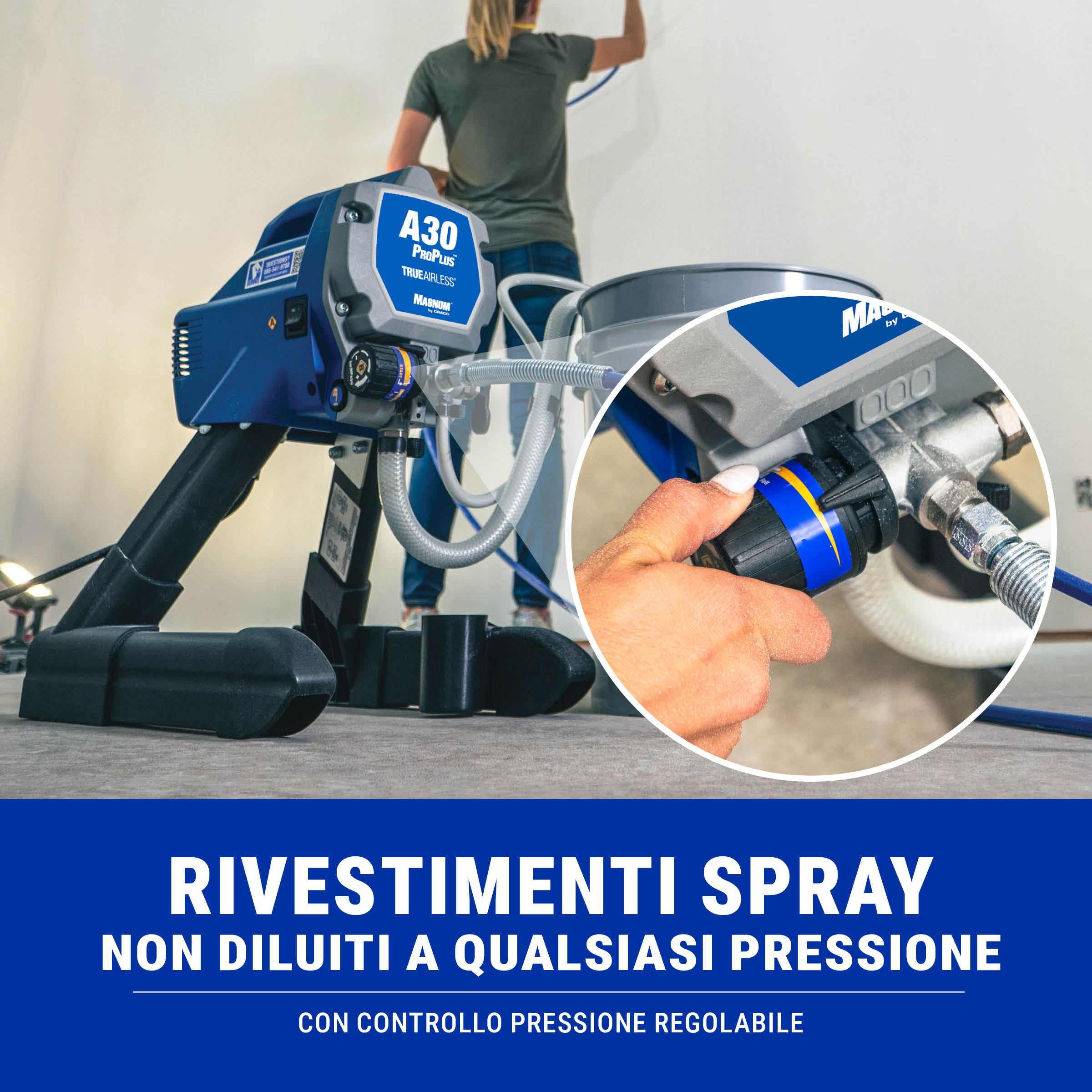 Magnum by Graco 17C244 A30 ProPLUS Spruzzatore di vernice airless, per uso domestico (portata 1,0 l/min, pressione massima 207 bar)