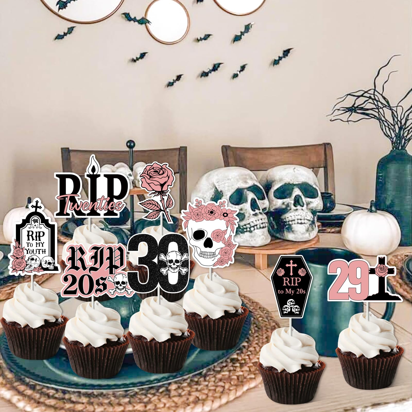 Funmemoir Decorazioni gotiche per il 30° compleanno da donna, 200