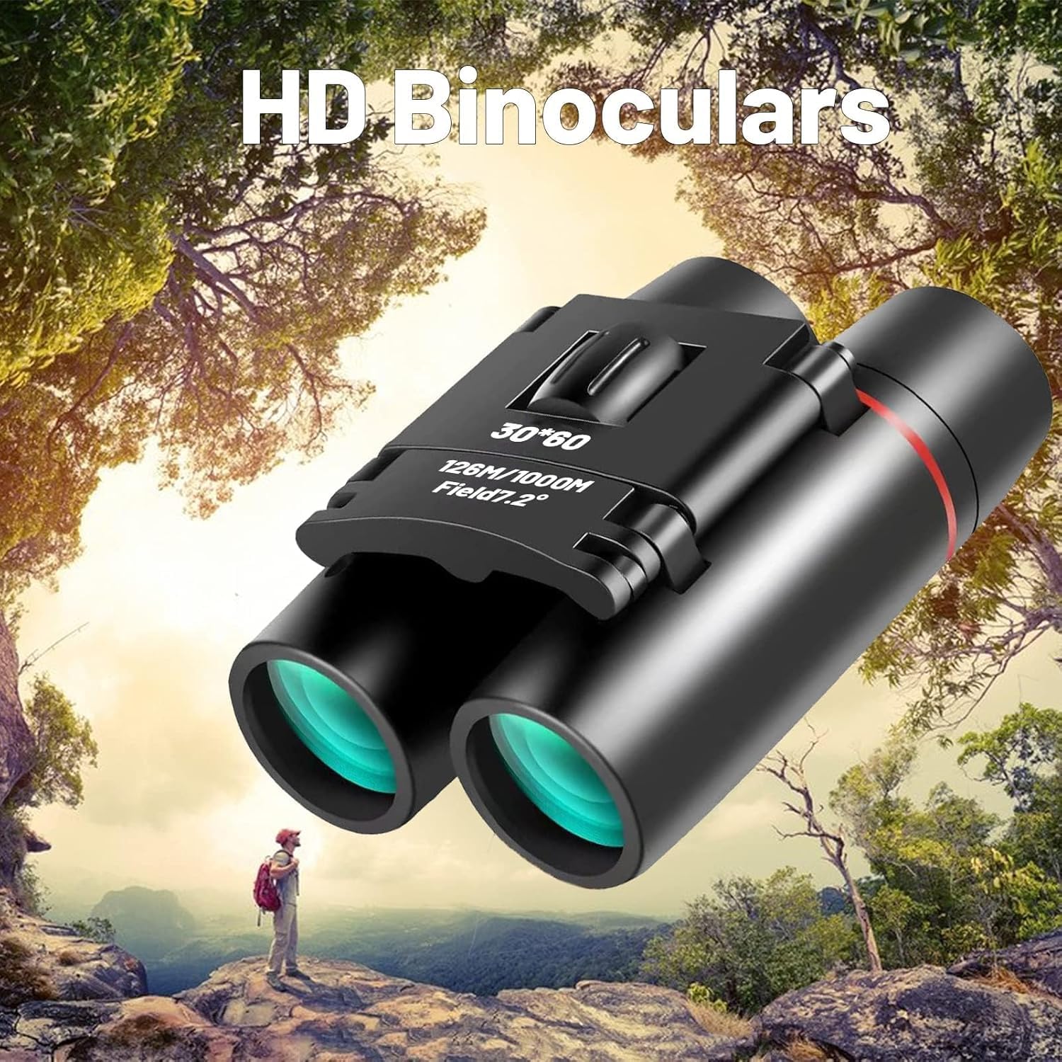 VISHARNI Telescope Hd Vision Binoculars 10000m High Power for Outdoor Travel Stargazing Concerts Sports Optical Vision Binocular Fixed Zoom (30x60) - Image 3 thumbnail