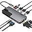 USB C Laptop Docking Station, 10 in 1 USB C MacBook Adapter Multiport USB C Hub Dell USB C Docking Station 4K HDMI+VGA, 3 USB