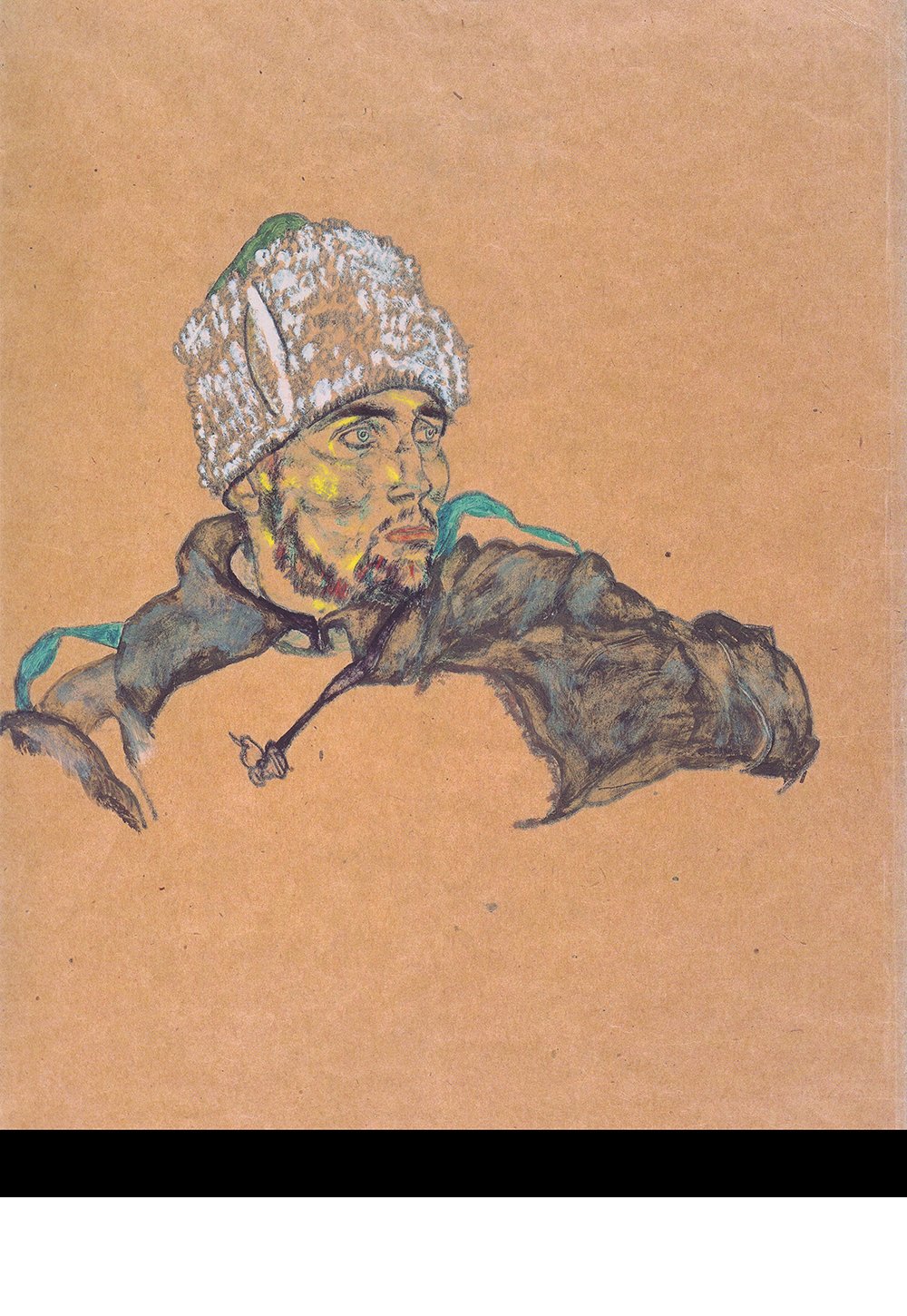 Poster Egon Schiele Hat and Arms œuvre d'art brute émotion intense format mat