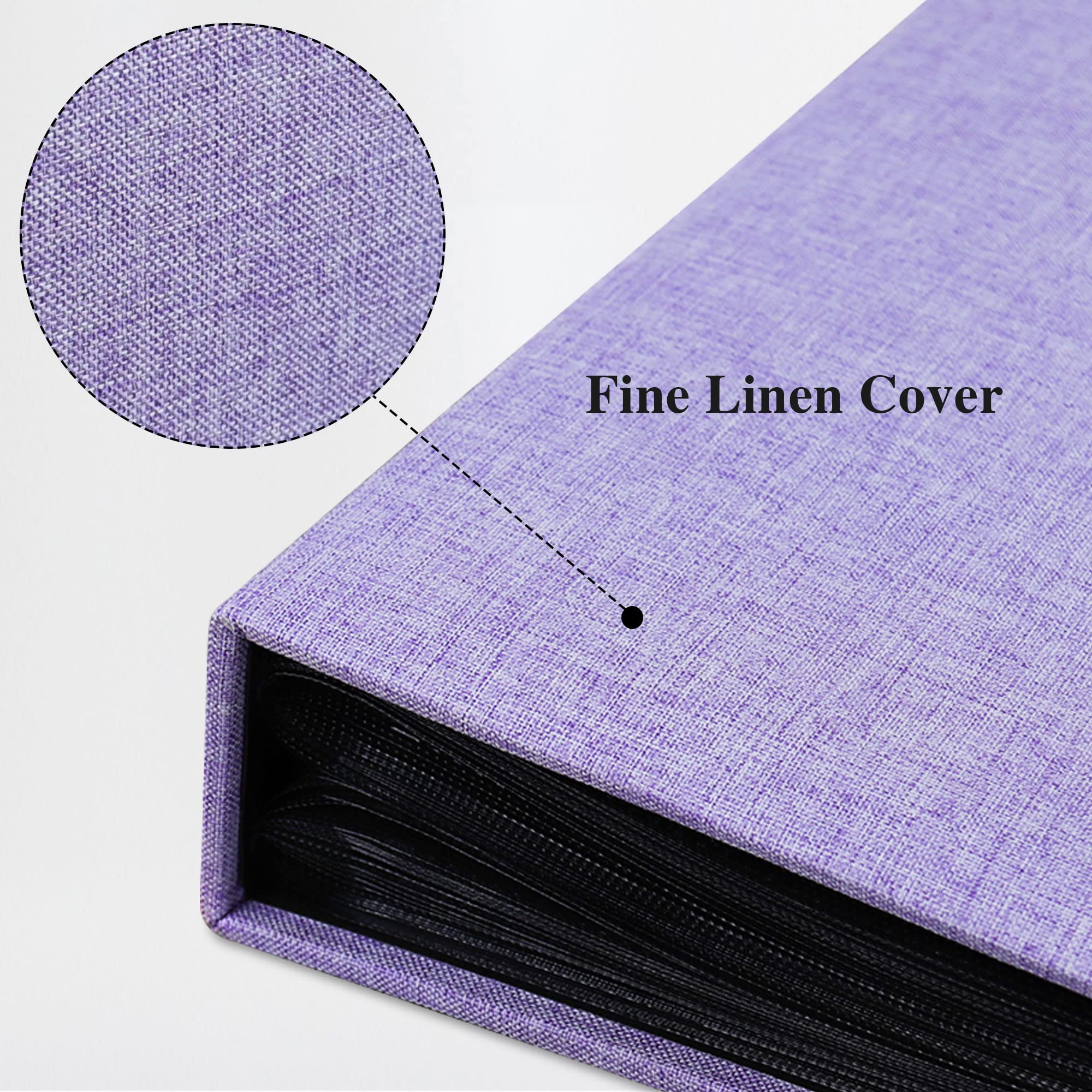 Vienrose Album Foto 10x15 cm, 300 Tasche, Copertina in Lino Album Fotografico, per Orizzontali e Verticali Foto, Matrimonio, Bambin, Famiglia (Viola-300foto)