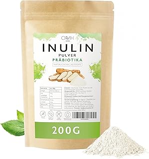Inulin Pulver Präbiotika Ballaststoffe 200g (0,2kg) Anbau in Europa Zichorien Wurzel vegan