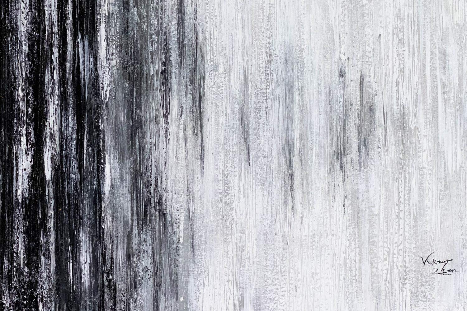 KunstLoft XXL Ölgemälde »Ewiger Kreislauf«, 150x150 Cm – Handgemalt, Abstrakt In Schwarz-Weiß
