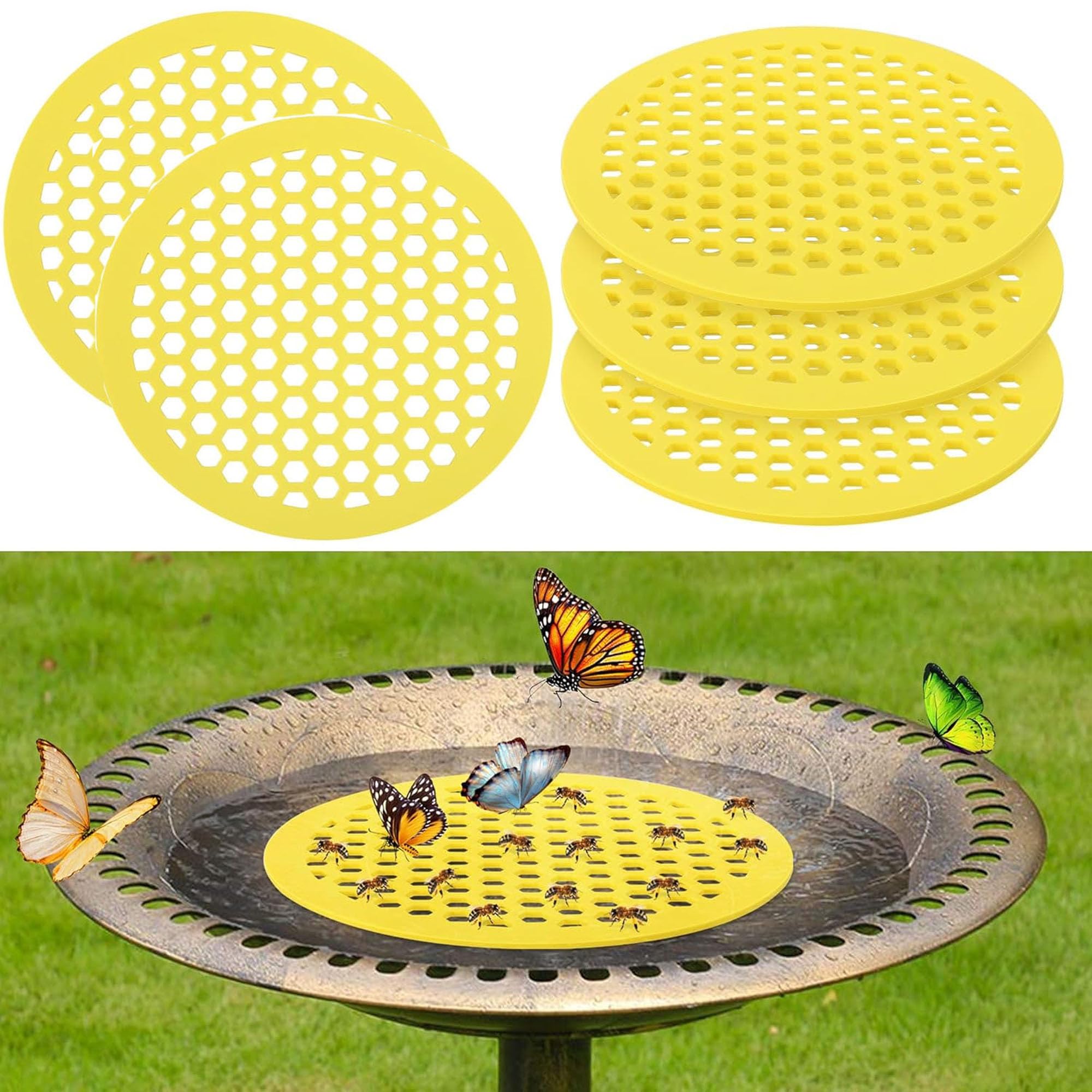 5 Pezzi Isola delle api Galleggianti,Tazze per Bere Insetti Api Kit,Tazze per Api Assetate da Giardino,Tazze da Bere da Insetti Api Colorate