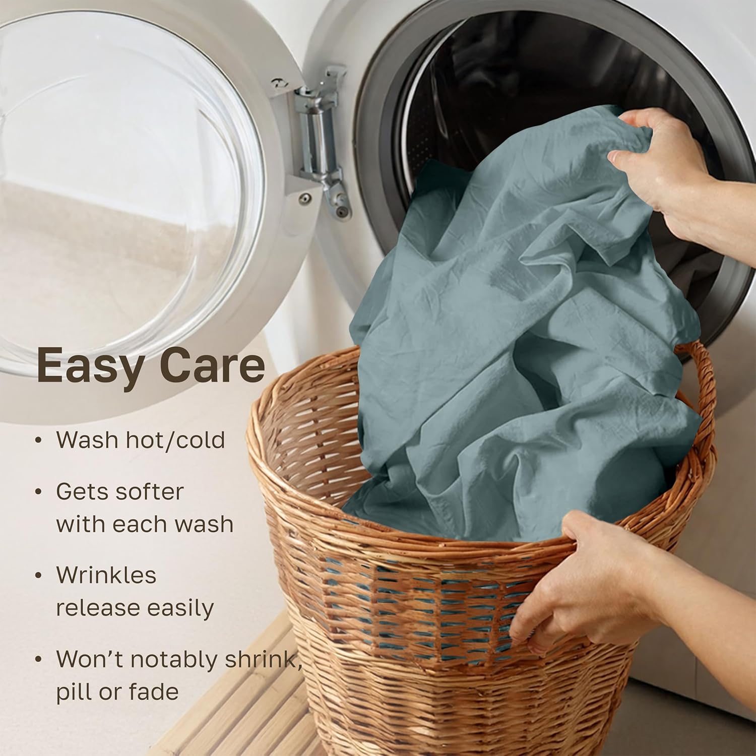 California Design Den Luxury Queen Size Sheets Set - Buttery Soft 800 Thread Count 100% Cotton Sateen, Durable Deep Pocket Sheet Set - Soft Teal - Image 6