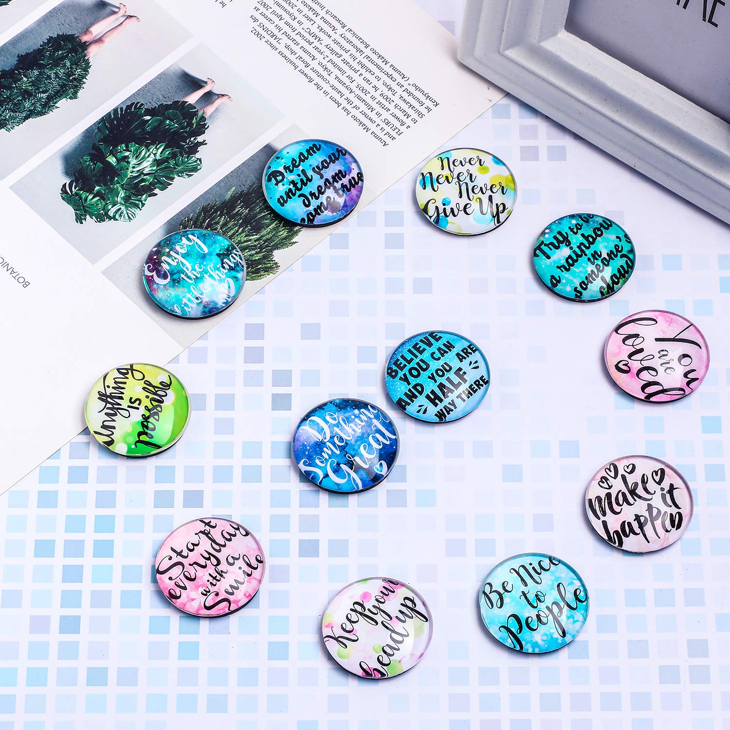 12 Pieces Inspirational Quote Refrigerator Motivational Fridge