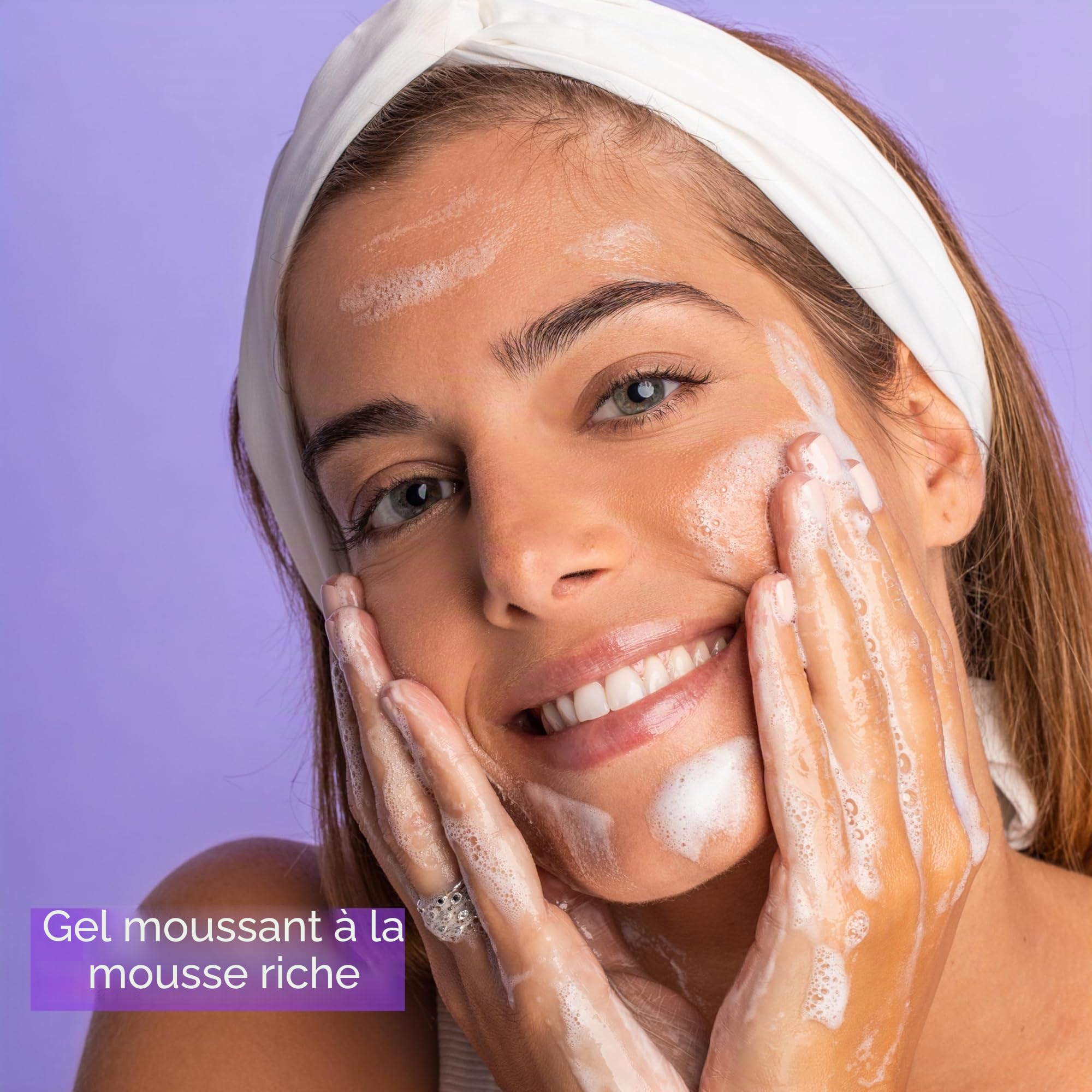 Apivita Mousse Nettoyante Visage & Yeux 200ml - Nettoie Efficacement, Apaise et Conforte - Moussante Crémeuse Légère Démaquillante - Anti-Pollution - Formule Naturelle : Olive, Propolis, Lavande