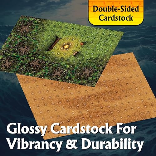 Miniatura 5 de Arcknight The Wild Outdoors - Mapas de batalla para juegos de rol; 16 mapas modulares RPG en 8 páginas de doble cara, cuadrícula cuadrada de 1