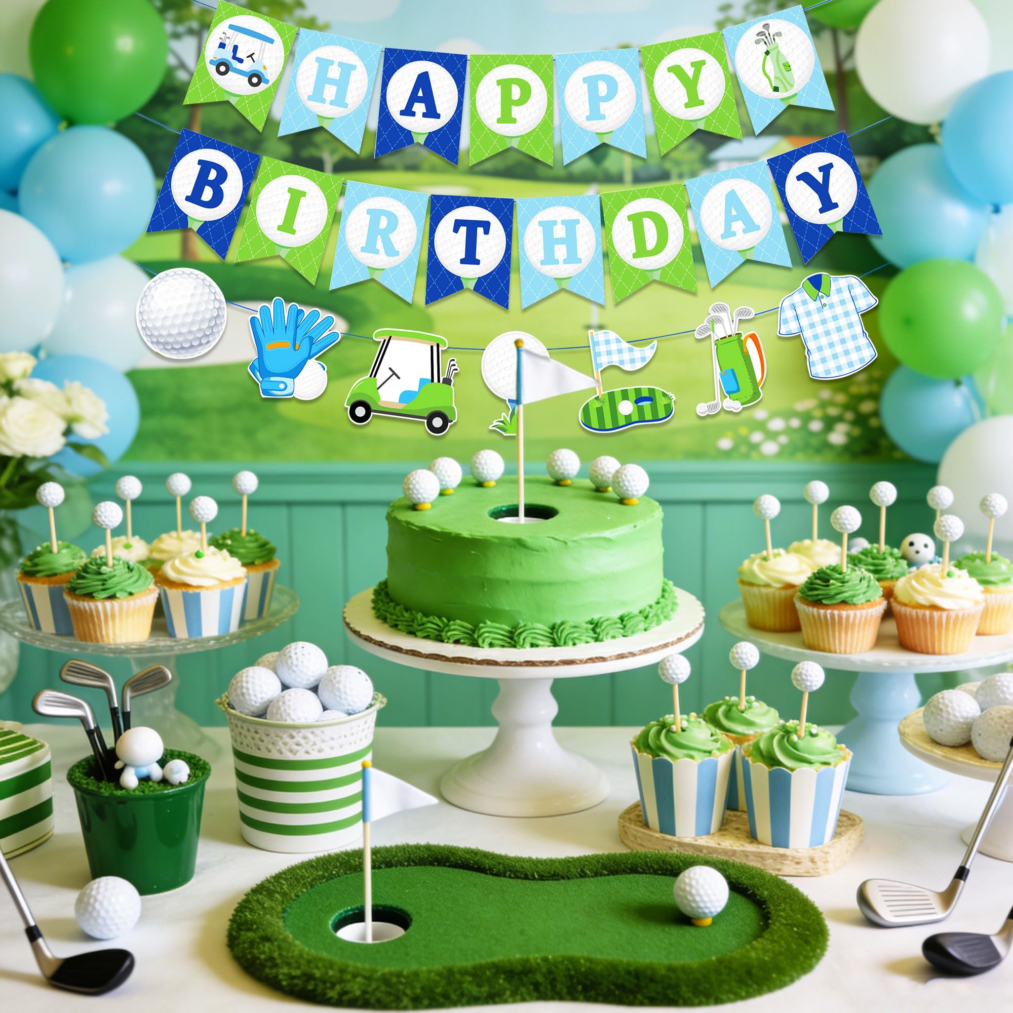 LaVenty Golf Theme Party Decorations Golf Birthday Decorations Golf Party Supplies fors Lovers Retirement Farewell Party