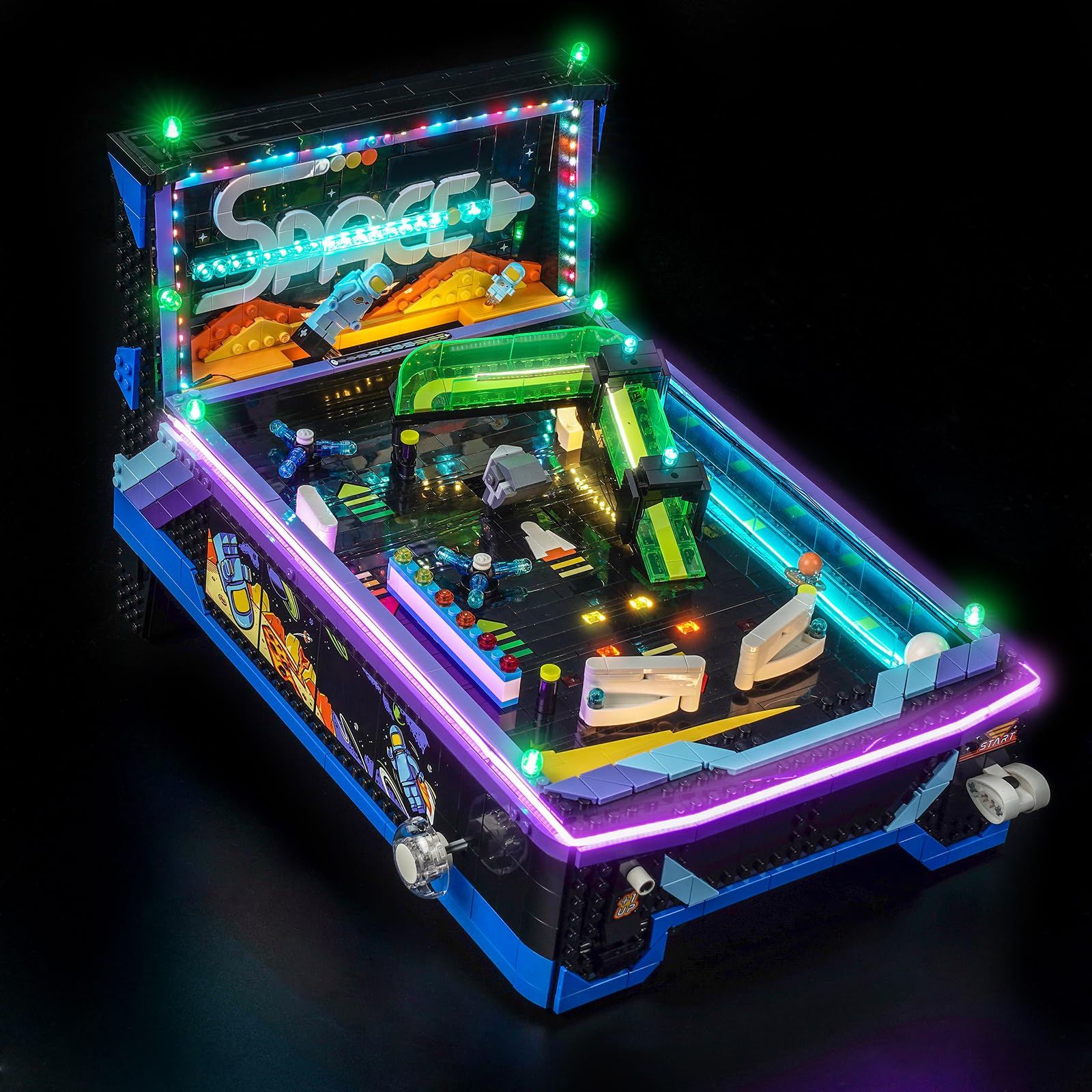 Set di luci a LED compatibile con Lego Arcade Pinball Machine (senza modello) | Set di illuminazione decorativa compatibile con Lego 11374 Arcade Pinball Machine, facile da montare