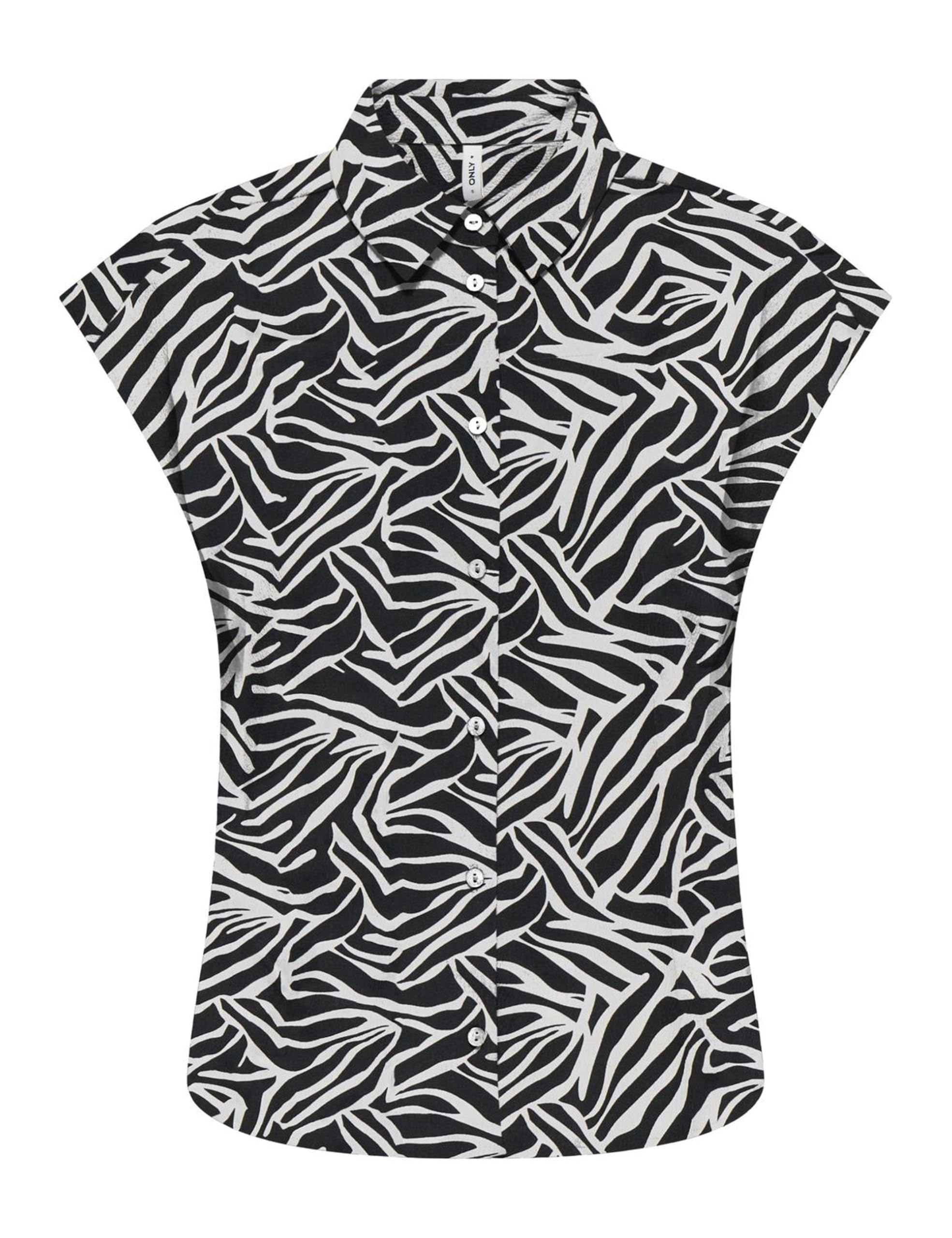 Onlnova Life Vis S/S Clay Shirt AOP, Black, XS