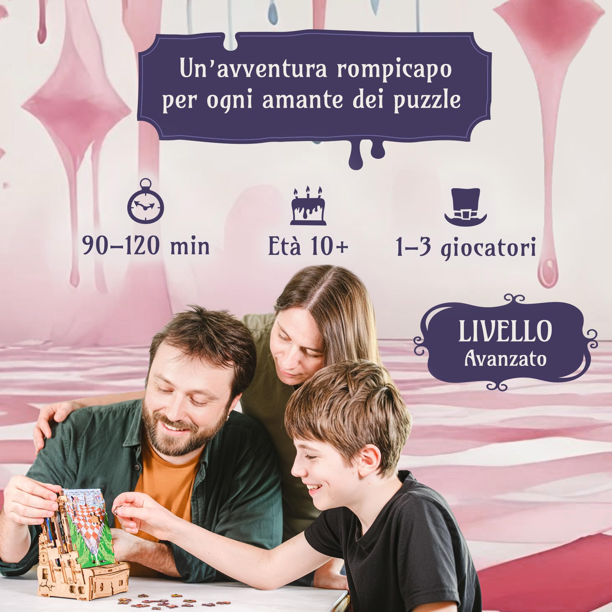 iDventure CluePuzzle The Wonderbox of Alice - Escape-Room-Puzzle-Box mit 180 Teilen ab 10 Jahren