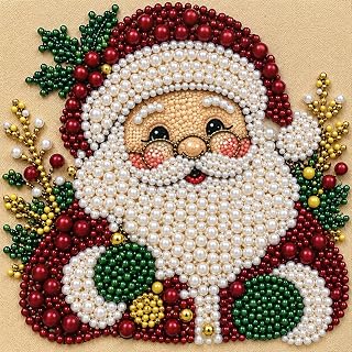 Pearl and Diamond Art Kits for Adults, Christmas Decor, Framed Decorations